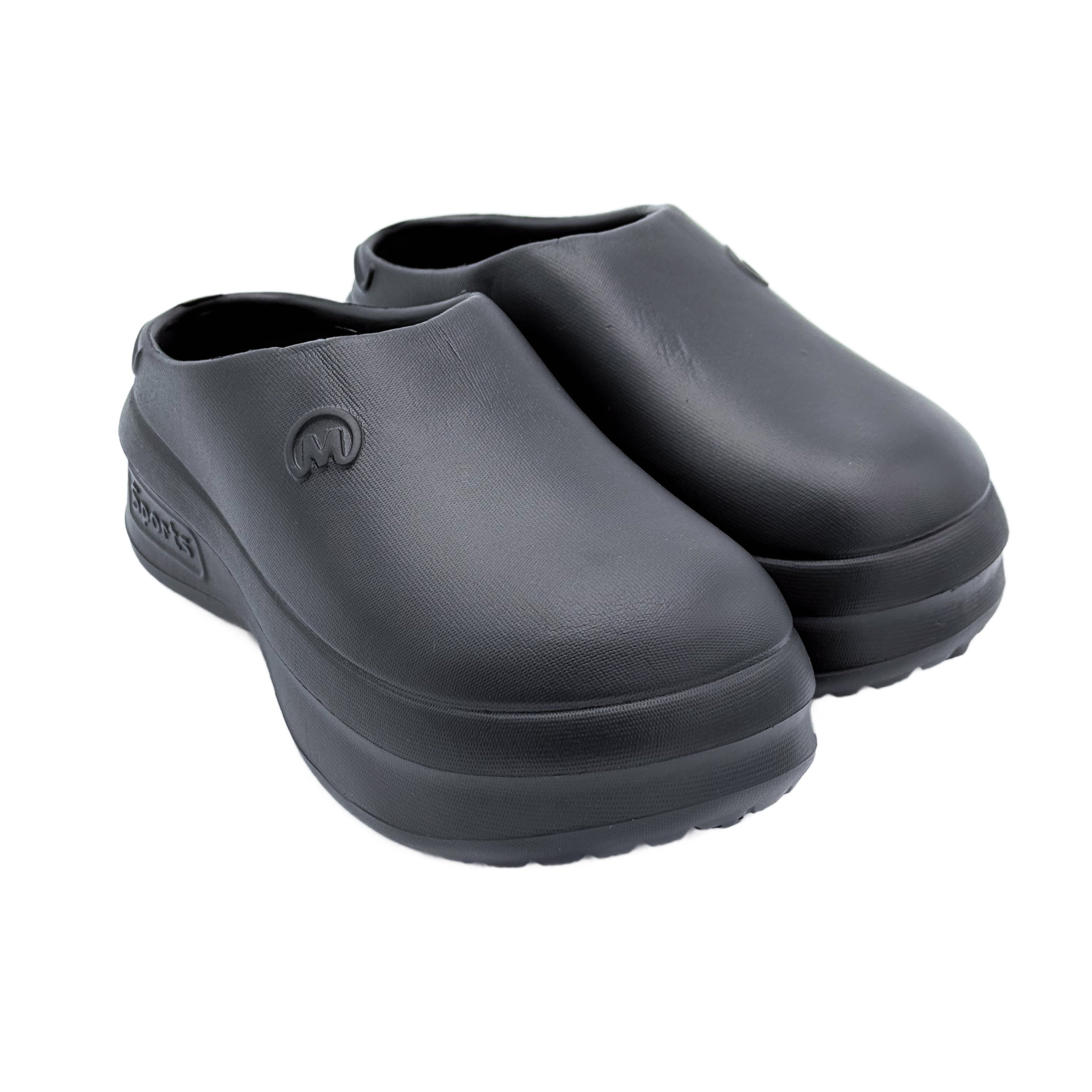 Black Thick sole Comfort Crocs