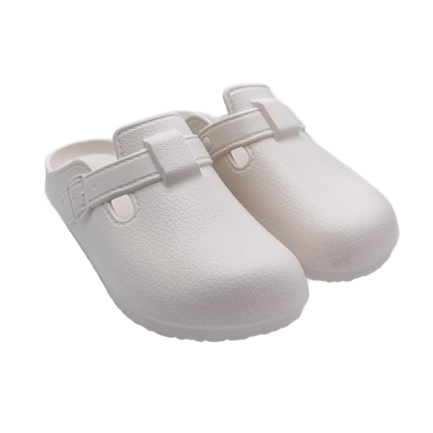 Summer Shoes for Men Lightweight Sandals Closed-toe Slippers for Men Buckle-trap Clogs White