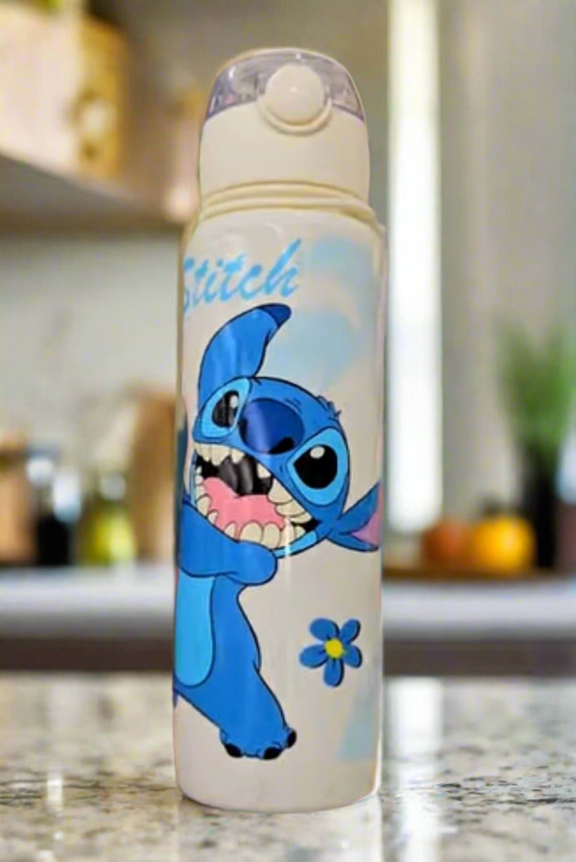 Stitch School flask white bottle