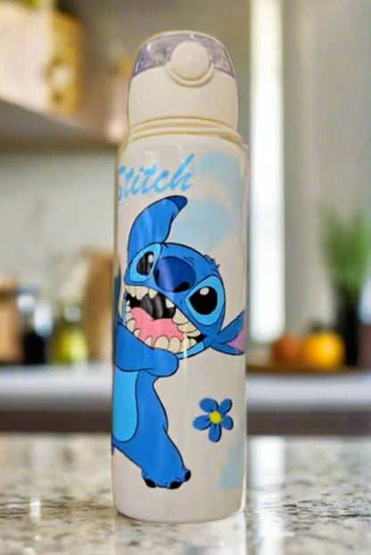 Stitch School flask white bottle