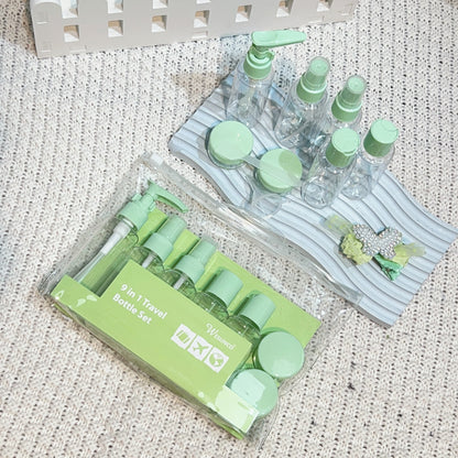 Travel organizer -pack of 9pcs Set for Shampoo Conditioner Lotion Body and Hand wash