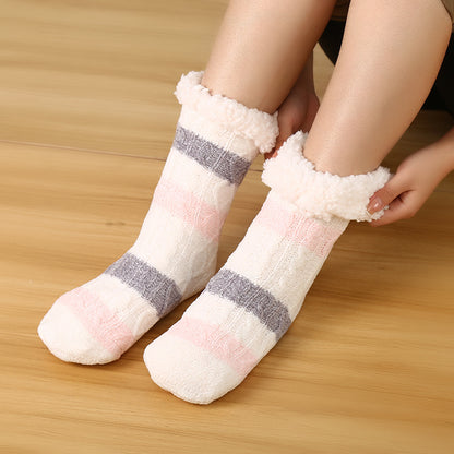 women winter cheerfully colors knitted  socks🧦❄️