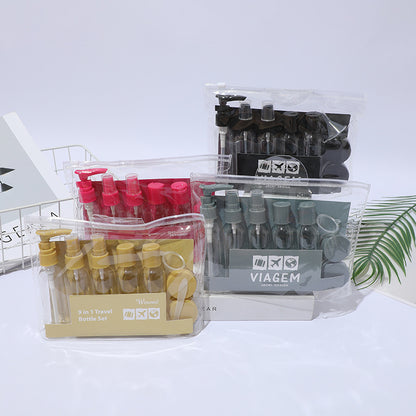 Travel organizer -pack of 9pcs Set for Shampoo Conditioner Lotion Body and Hand wash