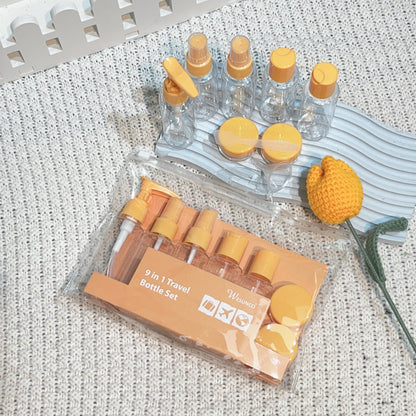 Travel organizer -pack of 9pcs Set for Shampoo Conditioner Lotion Body and Hand wash