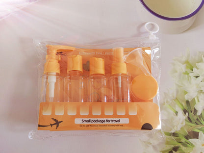 Travel organizer -pack of 7pcs Set for  Shampoo Conditioner Lotion Body and Hand wash