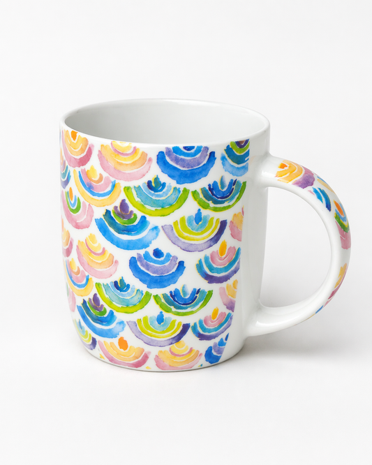 Watercolor Rainbow Scales Mug