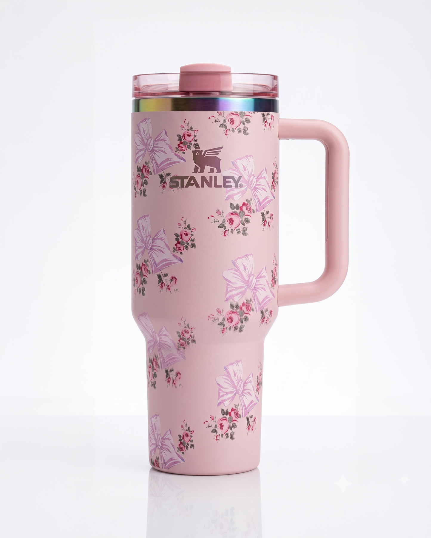 Pink Floral Bow - Stanley Thermal Mug
