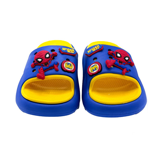 Spiderman Slipper for Boys Size 24-29 Blue & Yellow
