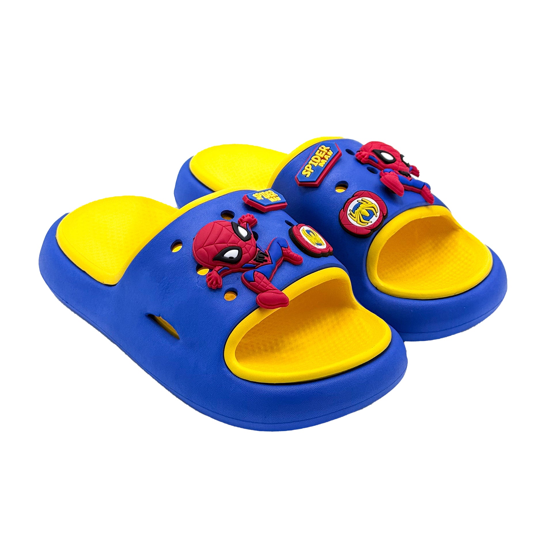 Spiderman Slipper for Boys Size 31-35 Blue & Yellow