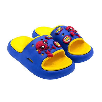 Spiderman Slipper for Boys Size 31-35 Blue & Yellow