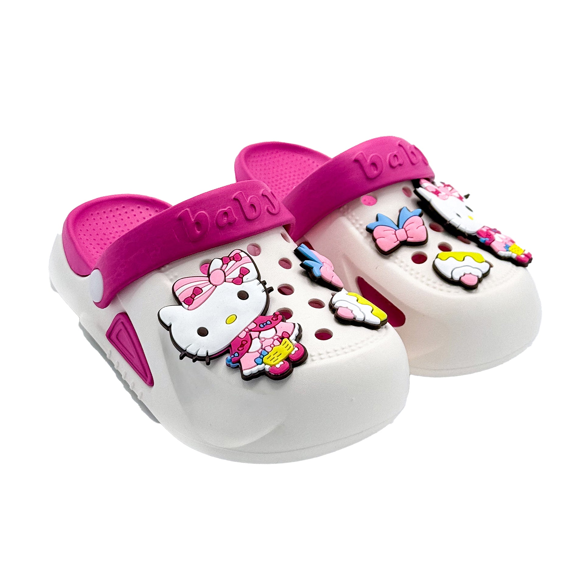 Hello Kitty Crocs Slipper White & Pink