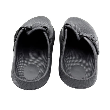 Summer Shoes for Men Lightweight Sandals Closed-toe Slippers for Men Buckle-trap Clogs Black