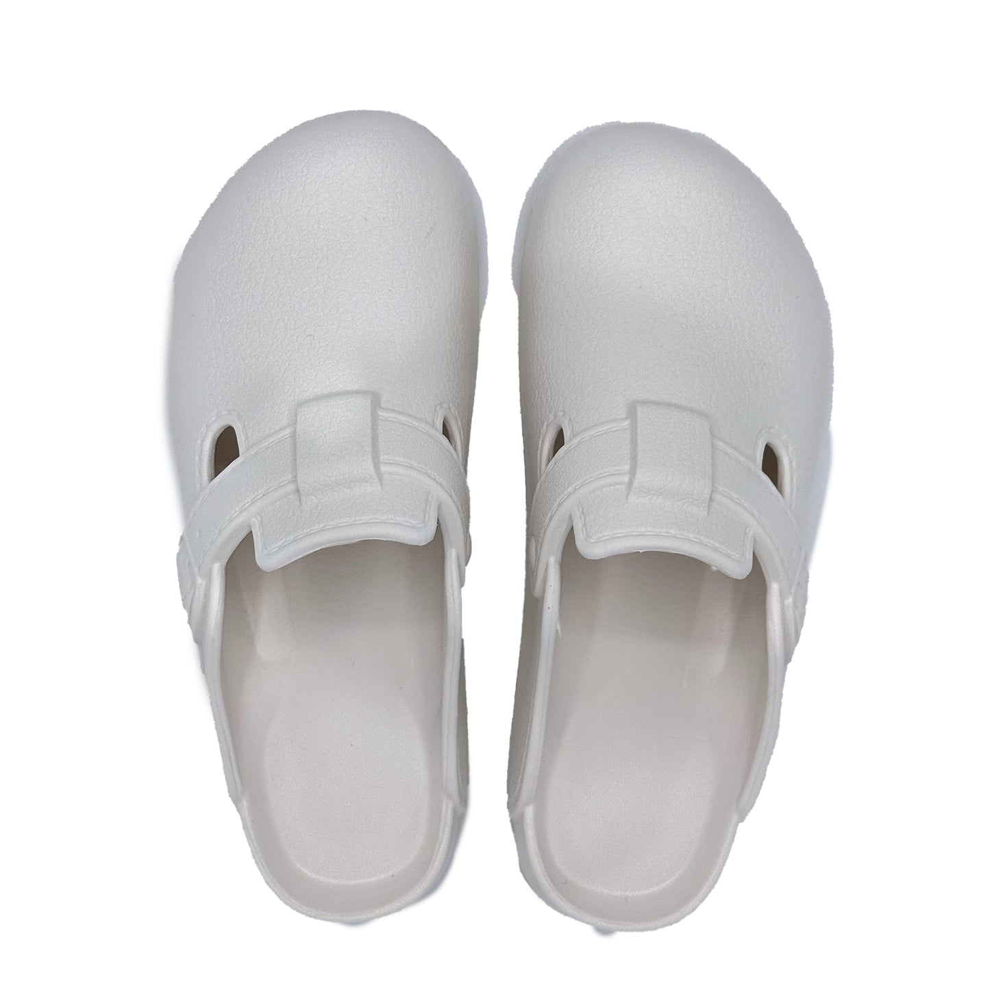 Summer Shoes for Men Lightweight Sandals Closed-toe Slippers for Men Buckle-trap Clogs White