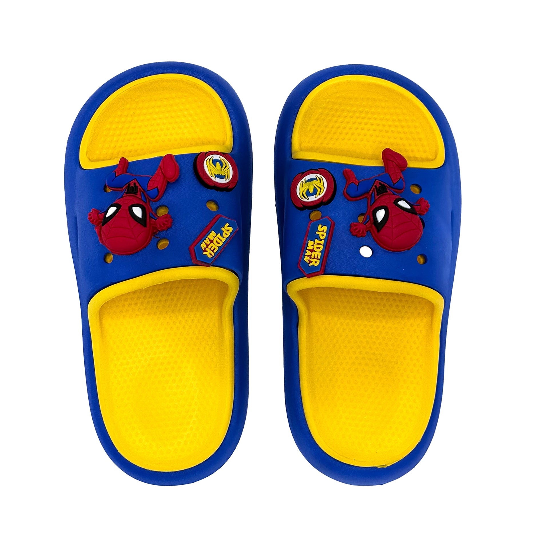 Spiderman Slipper for Boys Size 24-29 Blue & Yellow