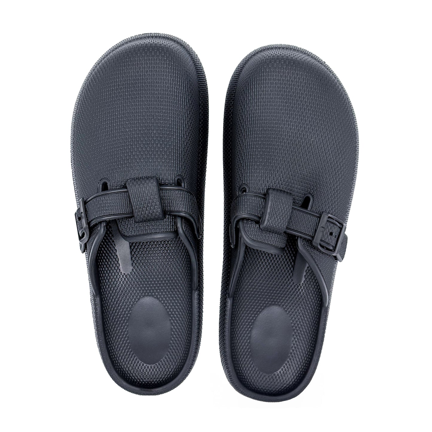 Summer Shoes for Men Lightweight Sandals Closed-toe Slippers for Men Buckle-trap Clogs Black