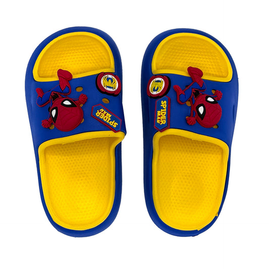 Spiderman Slipper for Boys Size 31-35 Blue & Yellow