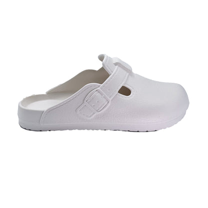 Summer Shoes for Men Lightweight Sandals Closed-toe Slippers for Men Buckle-trap Clogs White