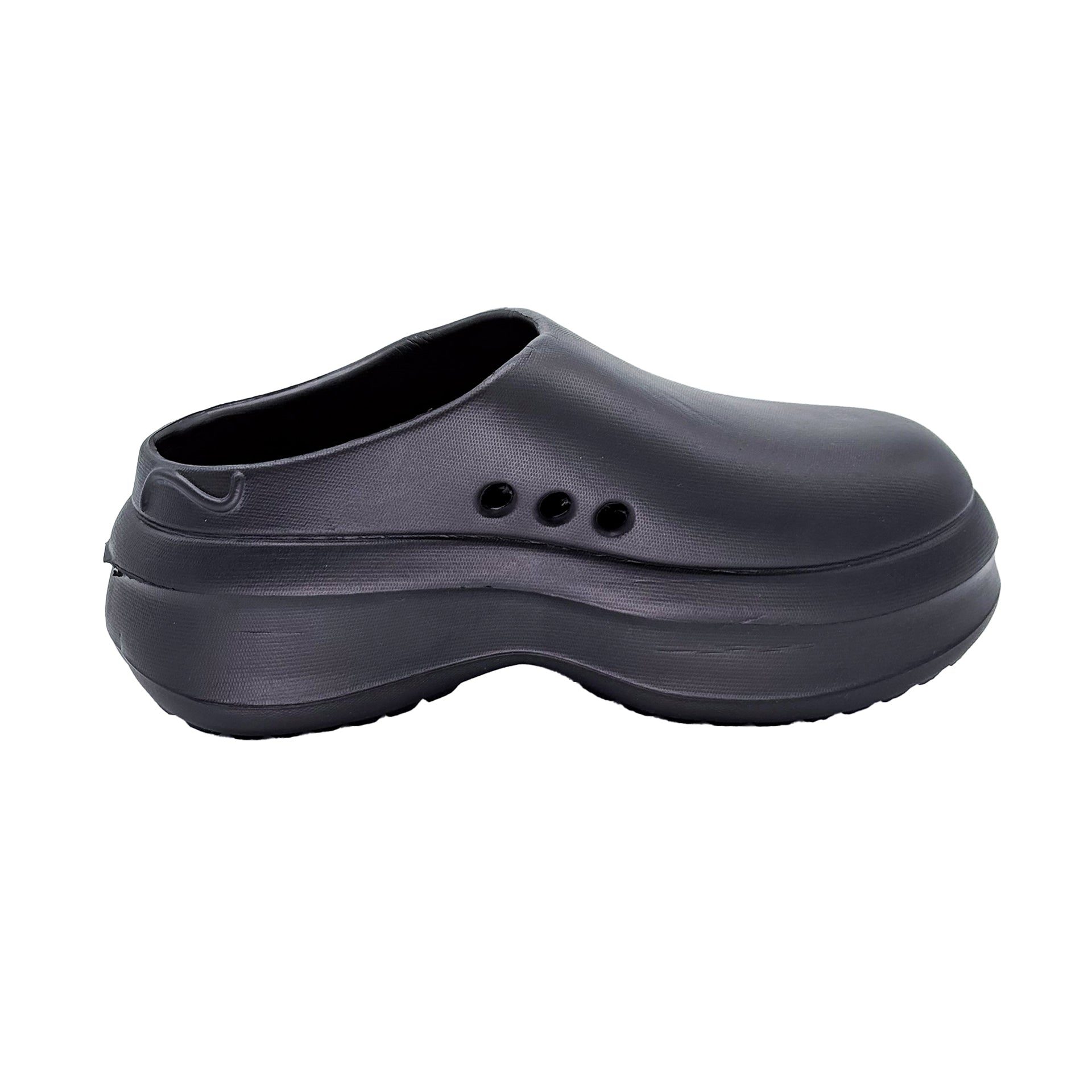 Black Thick sole Comfort Crocs