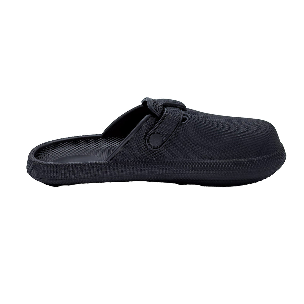 Summer Shoes for Men Lightweight Sandals Closed-toe Slippers for Men Buckle-trap Clogs Black