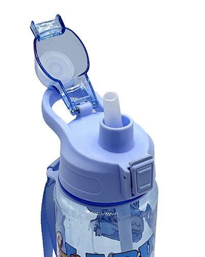 Labubu School flask bottle Transparent Blue