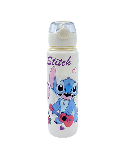Stitch playing guitar School flask white bottle