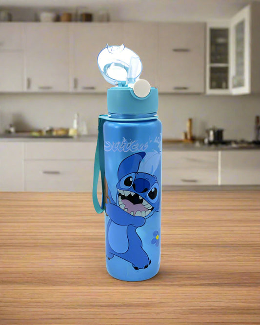 Stitch playing School flask Blue bottle