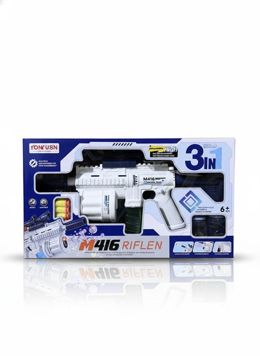 M416 3-in-1 Tactical Bubble & Foam Blaster