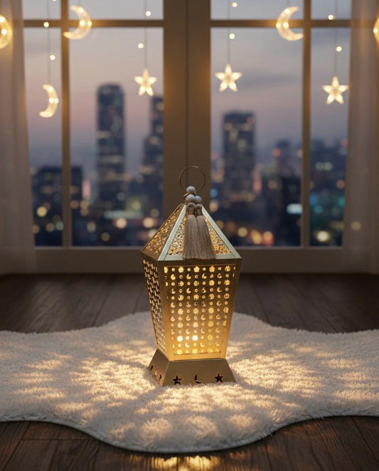 Silver Heritage: Tasseled Filigree Floor Lantern