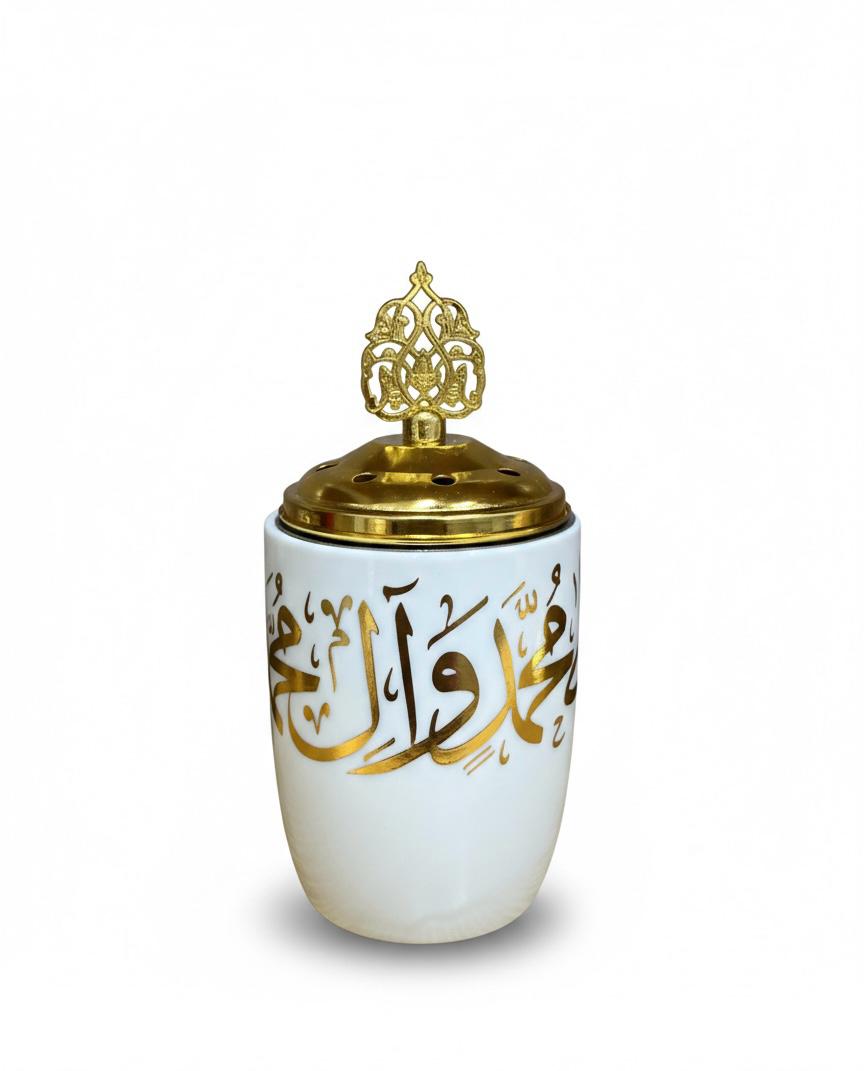 Imperial White Filigree Incense Burner