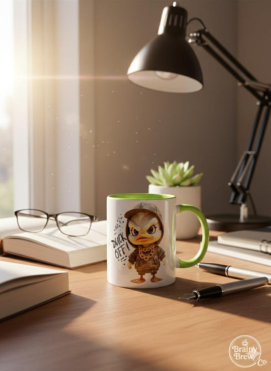 The "Duck Off!" Streetwear Two-Tone Coffee Mug