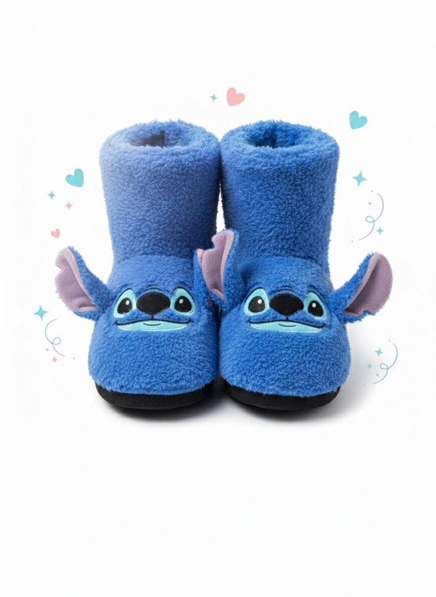Stitch Character Plush Slipper Boots
