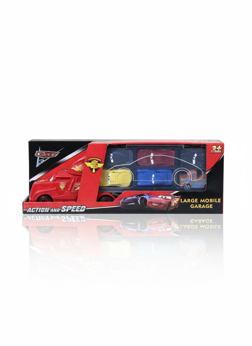 Large Mobile Garage Transporter & Racing Car Set