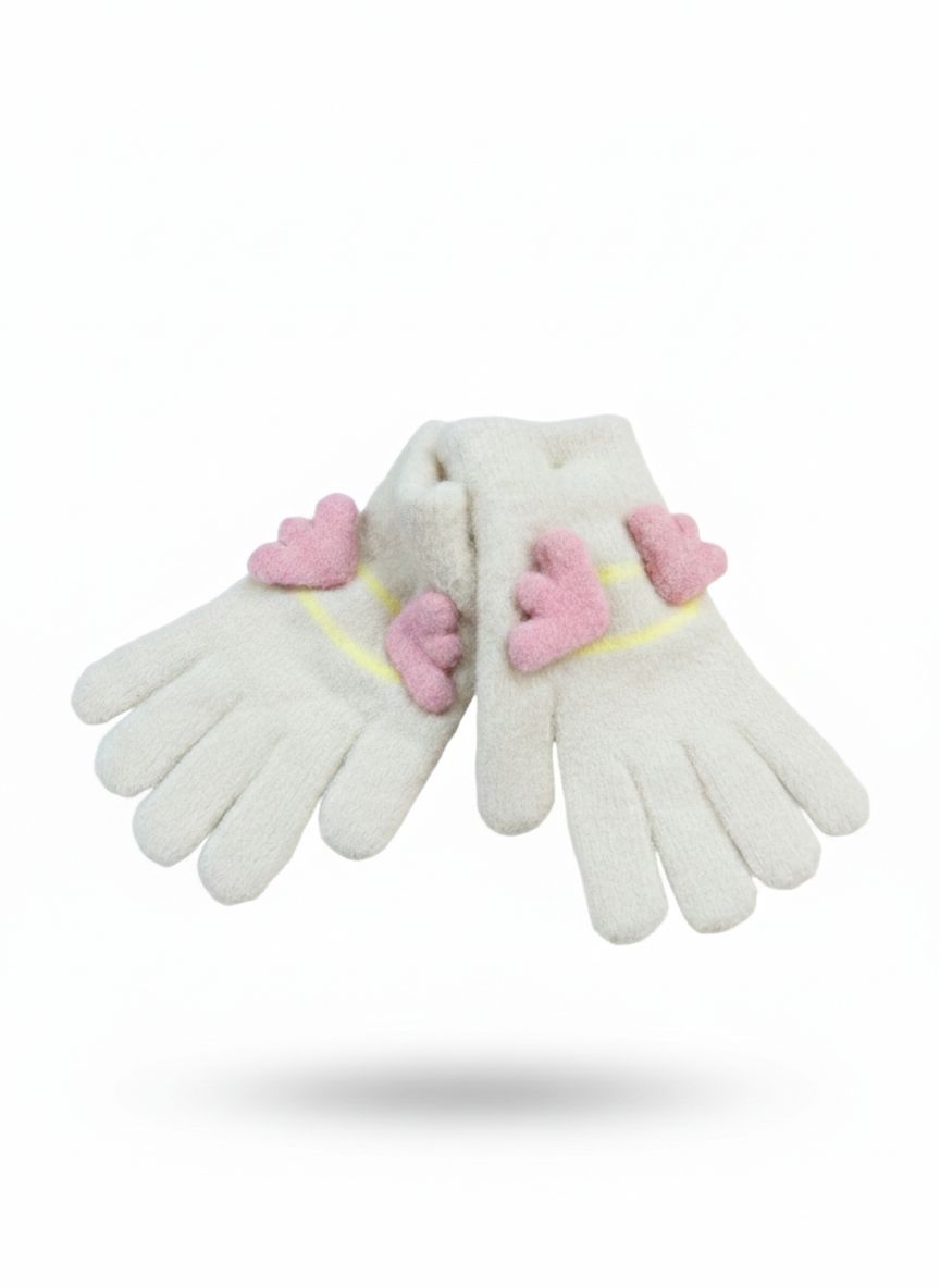 Little Hearts Cozy Knitted Gloves