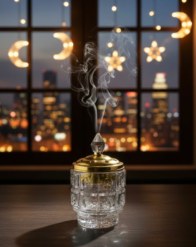 Imperial Crystal & Gold Filigree Incense Burner