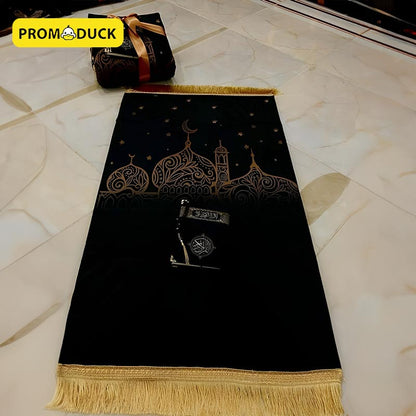 Ramadan Gift Package ( Padded prayer rug | Qur'an | Sebha )