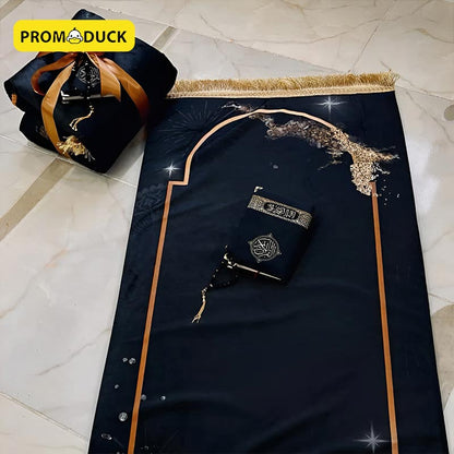 Ramadan Gift Package ( Padded prayer rug | Qur'an | Sebha )