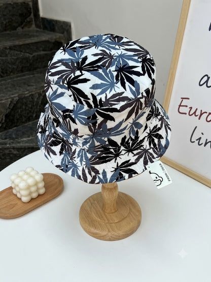 Leaf Pattern Bucket Hat
